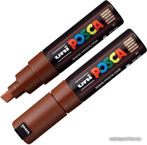 

Маркер художественный UNI Mitsubishi Pencil Posca 8 мм PC-8K BROWN (коричневый)