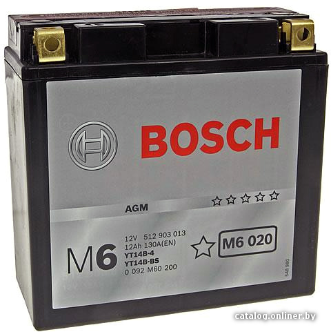 

Мотоциклетный аккумулятор Bosch M6 YT14B-4/YT14B-BS 512 903 013 (12 А·ч)