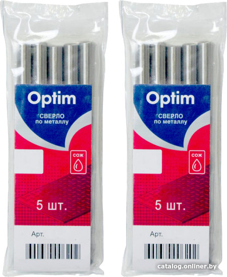 

Набор сверл Optim 361085.21 (2 уп x 5 шт)
