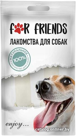 

Лакомство для собак For Friends Кость узловая с кальцием 2x7.5 см (белая)