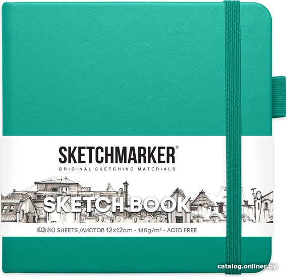

Альбом для рисования Sketchmarker Скетчбук 2314602SM (80 л, изумрудный)