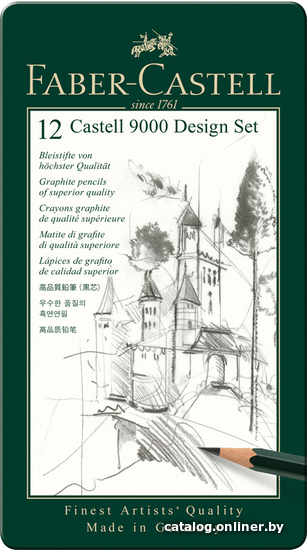 

Набор простых карандашей Faber Castell 9000 4B-6H 119064 (12 шт)