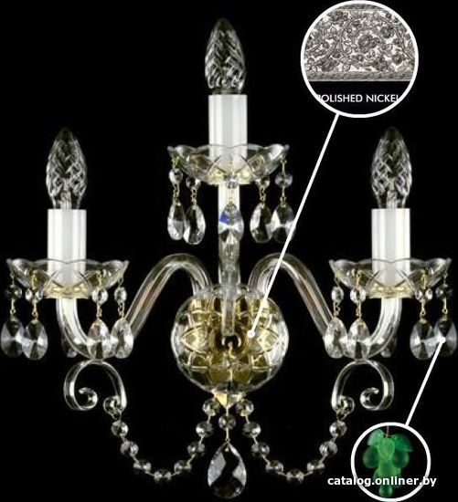 

Бра ArtGlass Kayla Iii. Vino Light Green Nickel