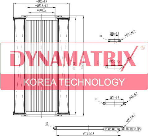 

Масляный фильтр Dynamatrix-Korea DOFX153/7D