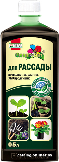 

Удобрение Гера ФлорГумат Для рассады 0.5 л