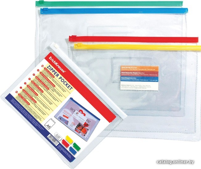 

Папка для бумаг Erich Krause PVC Zip Pocket 2935