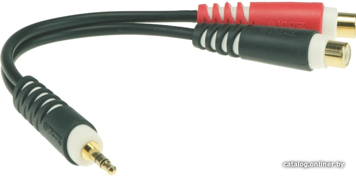 

Кабель Klotz AYS-4 RCA - Jack 3.5 мм (0.2 м, черный)