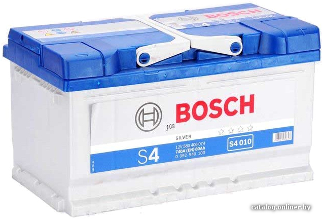 

Автомобильный аккумулятор Bosch S4 010 (580406074) 80 А/ч