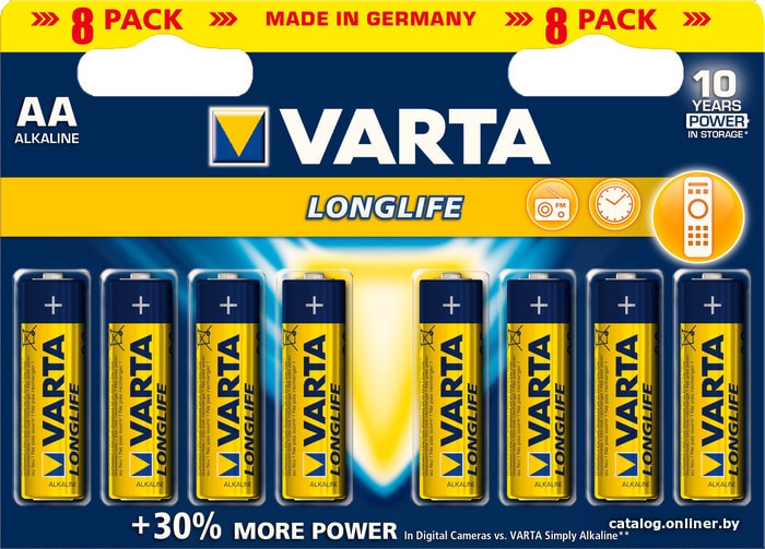 

Батарейка Varta Long Life AA 8 шт.