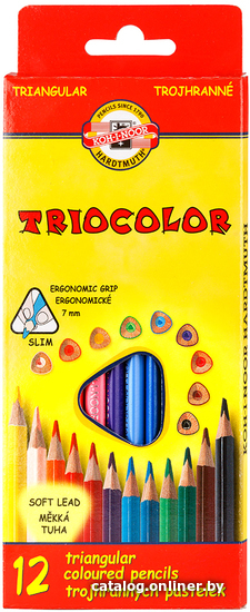 

Набор цветных карандашей Koh-i-Noor Triocolor 3132012004KSNV (12 шт)