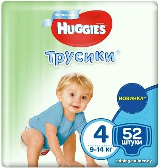 

Трусики-подгузники Huggies Трусики-подгузники 4 для мальчиков (52 шт)