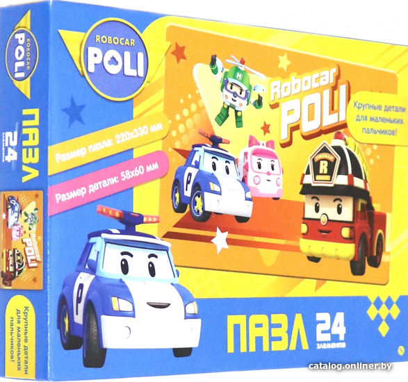 

Мозаика/пазл Origami Game Maxi Робокар Поли. Рой впереди 05786 (24 эл)