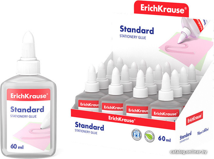 

Клей ПВА Erich Krause Standard 60мл 48708 (16 шт)