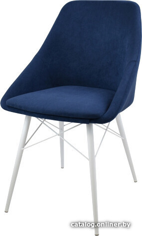 

Стул Гальваник Монти Люкс (эмаль белый муар/Catania Dark Blue)