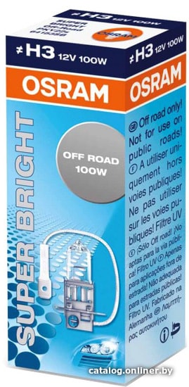 

Галогенная лампа Osram H3 Super Bright 1шт [64153SB]