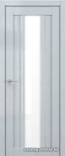 

Межкомнатная дверь Юркас Deform V14 80x200 (грей вуд/стекло lacobel белый лак)