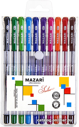 

Набор шариковых ручек Mazari Sailor. Smart Ink М-5700-10 (10 цветов)