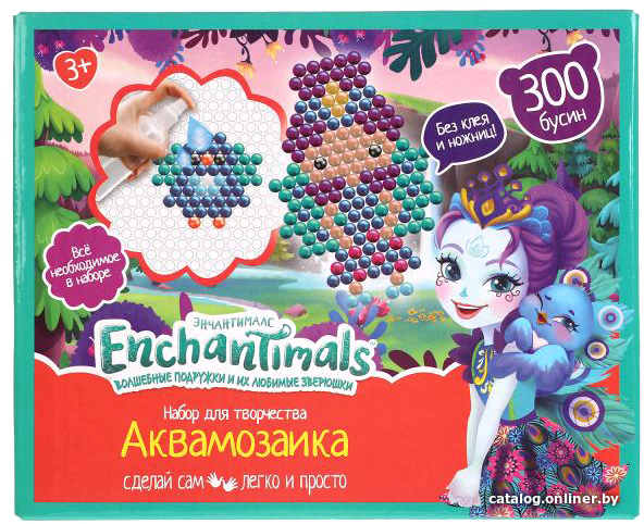 

Набор для создания поделок/игрушек MultiArt Аквамозаика Энчентималс AB300-EN3