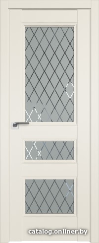 

Межкомнатная дверь ProfilDoors 69U 90x200 (магнолия сатинат, стекло ромб)