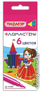 

Фломастеры Пифагор Принцессы 151404 (6шт)