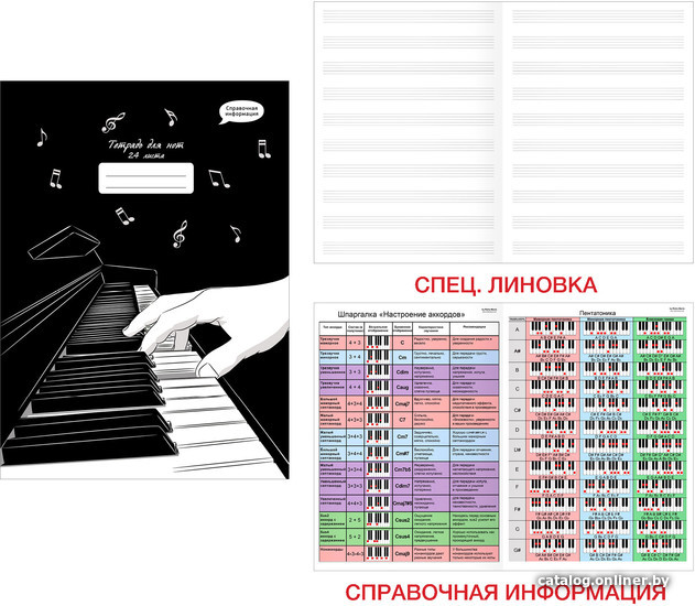 

Тетрадь нотная Канц-Эксмо Новый аккорд ТН24177 (24 л)
