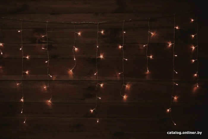 

Гирлянда бахрома Twinkle Бахрома\прозрачный провод 120led 077 (теплый белый)
