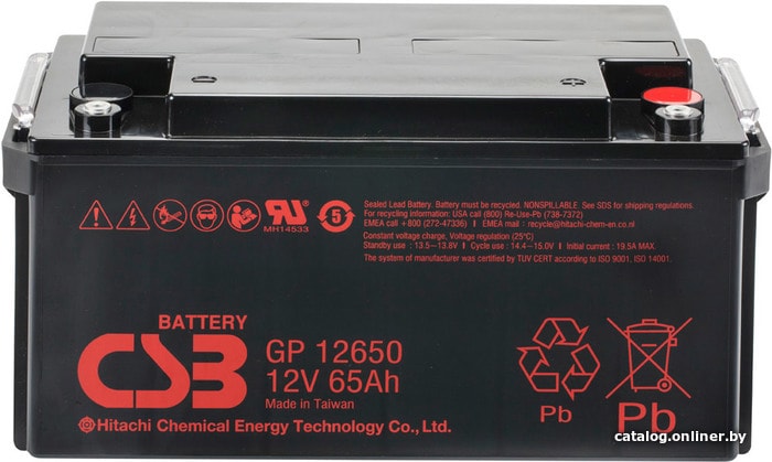 

Аккумулятор для ИБП CSB Battery GP12650 (12В/65 А·ч)
