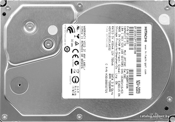 

Жесткий диск Hitachi Deskstar 7K1000.C 320 Гб (HDS721032CLA362)