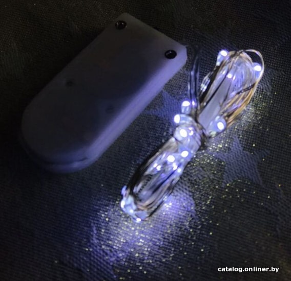 

Новогодняя гирлянда Огоньки Диодная нить роса 087/1 20Led (белый холодный)