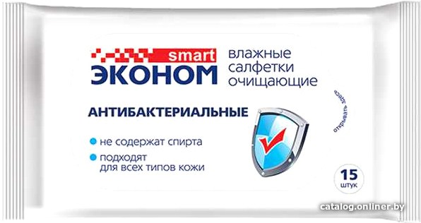 

Эконом Smart Антибактериальные 30026 (15 шт)