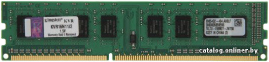 

Оперативная память Kingston ValueRAM 2GB DDR3 PC3-12800 (KVR16N11/2)