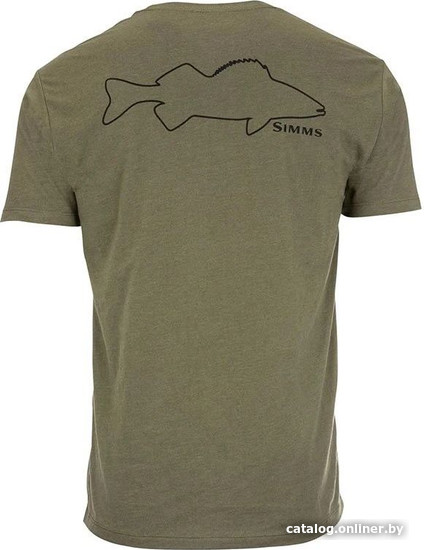

Футболка Simms Walleye Outline T-Shirt (S, военный)