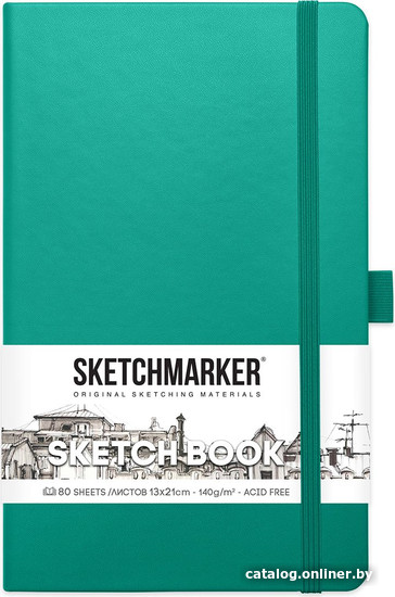 

Альбом для рисования Sketchmarker Скетчбук 2314603SM (80 л, изумрудный)