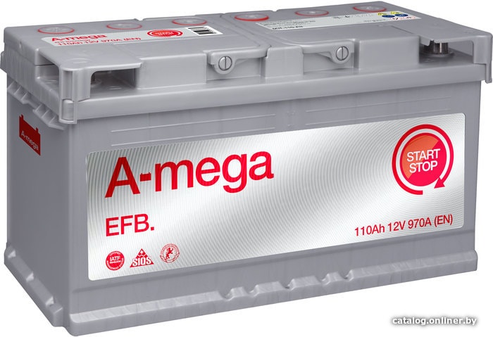

Автомобильный аккумулятор A-mega EFB 110 R (110 А·ч)
