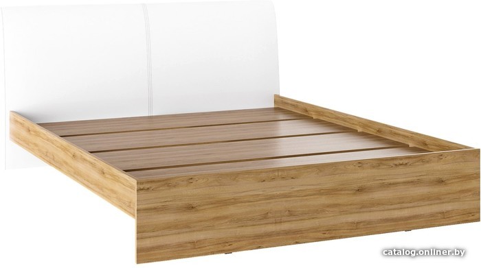 

Кровать Bon Mebel Доминика основание ЛДСП 140x200 (дуб крафт золотой/кожзам белый)