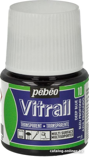 

Краска для стекла и керамики PEBEO Vitrail 050-010 (45 мл, темно-синий)