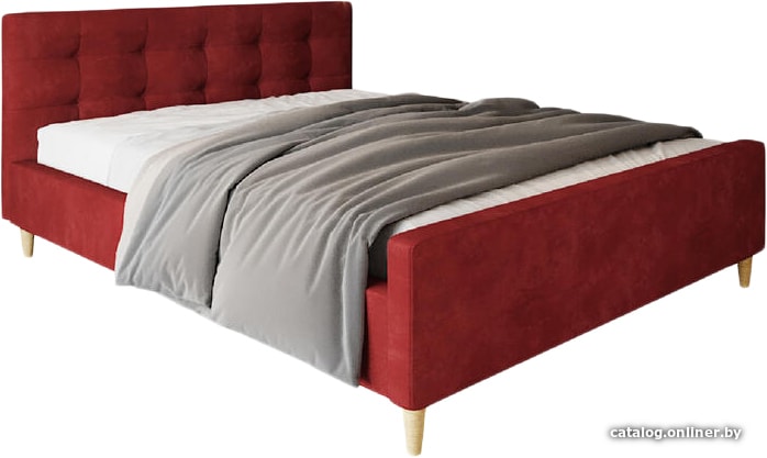 

Кровать Craftmebel Pinko 200x160 (вельвет, красный)