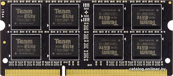 

Оперативная память Team Elite 8GB DDR3 SODIMM PC3-12800 TED3L8G1600C11-S01