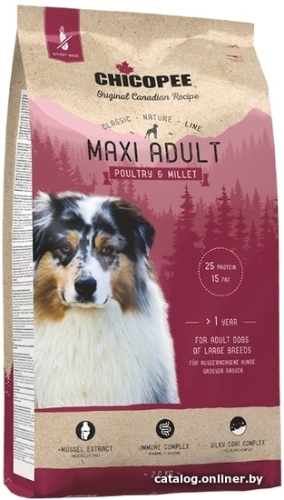 

Сухой корм для собак Chicopee CNL Maxi Adult Poultry & Millet 2 кг