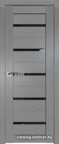 

Межкомнатная дверь ProfilDoors 7XN 50x190 (дарк браун, стекло дождь черный)