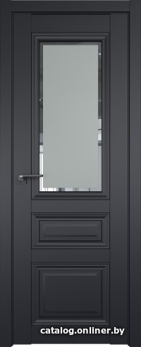 

Межкомнатная дверь ProfilDoors 2.109U 90x200 (черный матовый, стекло square матовое)