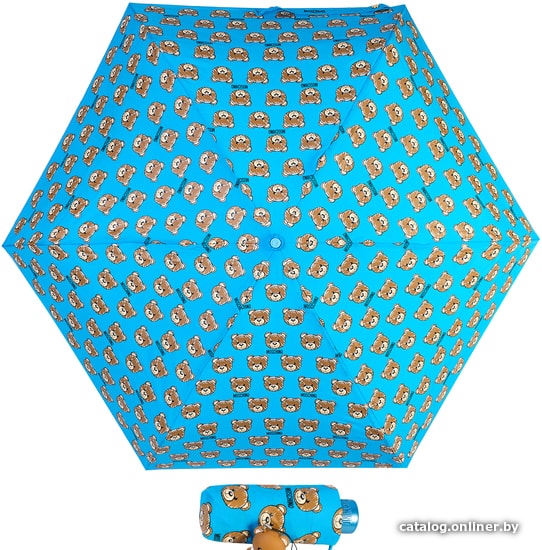 

Складной зонт Moschino 8067-SuperminiP Brush Bear Allover Lightblue