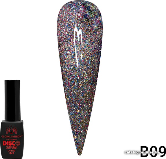 

Гель-лак Global Fashion Disco Gel Polish (тон В09) 8 мл