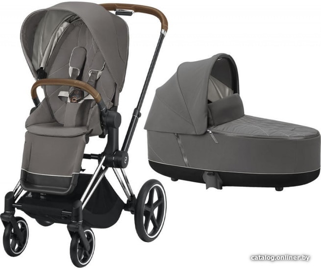 

Универсальная коляска Cybex Priam 2020 (soho grey, рама хром/коричневый)