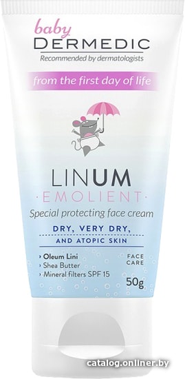 

Крем детский Dermedic Emolient Linum Baby Защитный SPF15 50 г