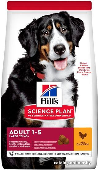 

Сухой корм для собак Hill's Science Plan Adult Large для поддержания здоровья суставов и мышечной массы, с курицей 12 кг