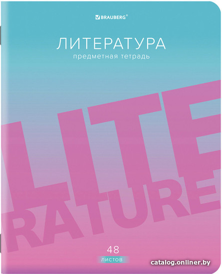 

Тетрадь предметная BRAUBERG Gradient. Литература 404293 (48 л, линейка)