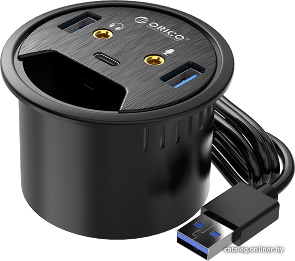 

USB-хаб Orico DESK-2U1C-BK