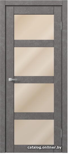 

Межкомнатная дверь MDF-Techno Dominica 124 50x200 (бетон серый, стекло лакобель кремовый)