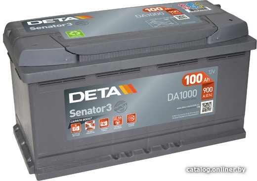 

Автомобильный аккумулятор DETA Senator3 DA1000 (100 А·ч)